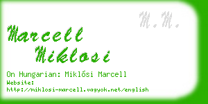 marcell miklosi business card